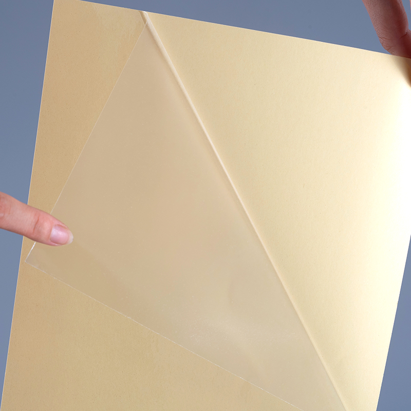 Label Cetak Stiker Vinil Film Poliester Perekat Diri Transparan 50mik Gulungan Jumbo