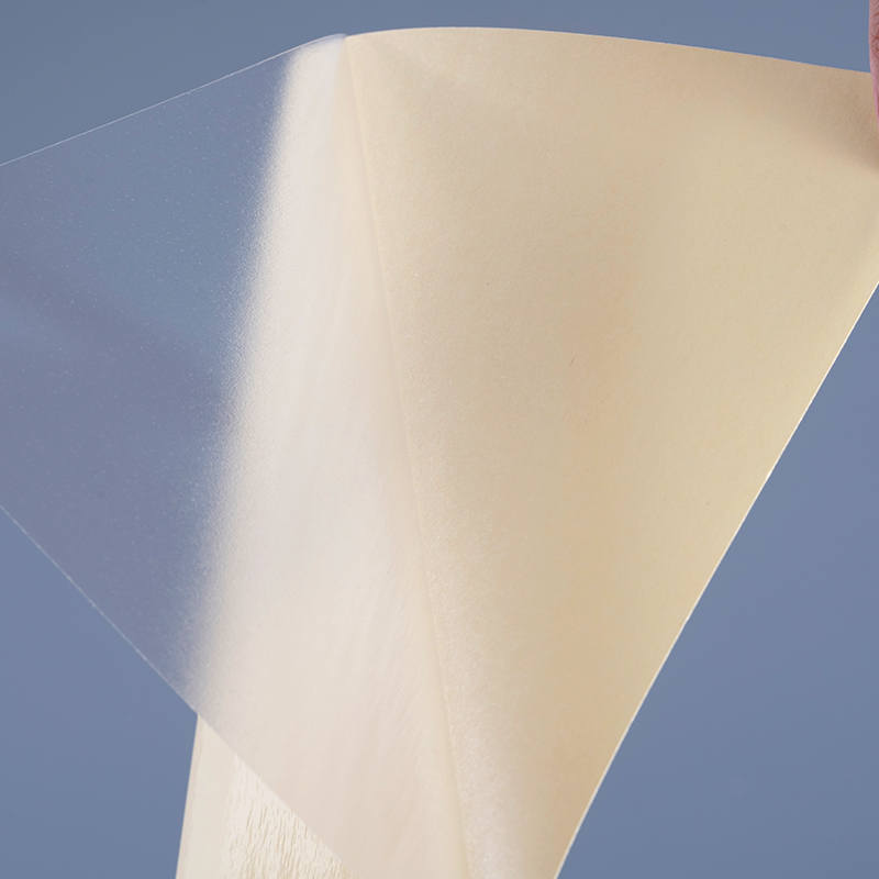 Label Cetak Stiker Vinil Film Poliester Perekat Diri Transparan 50mik Gulungan Jumbo