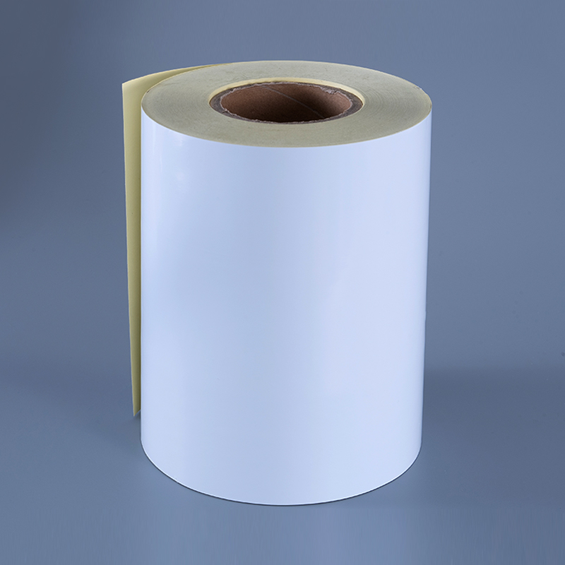 Label Perekat Diri Film Poliester Putih Mengkilap 50mic Dengan Perekat Yang Dapat Dilepas Tahan Alkohol Dan Tahan Suhu Tinggi