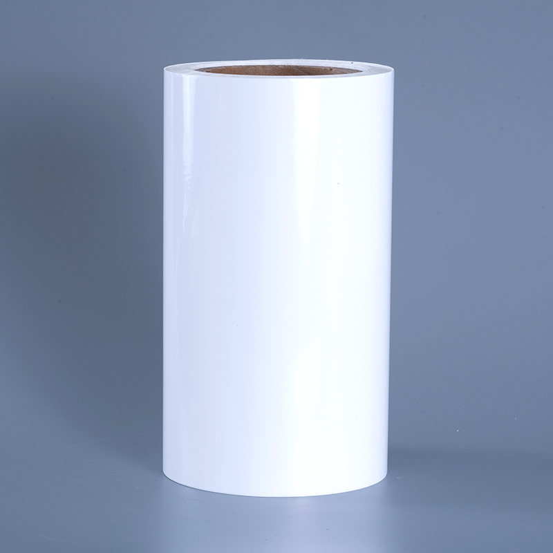 Bahan Label Film Vinyl PET Gloss 25mic dengan Perekat Akrilik Jumbo Roll untuk Pencetakan Inkjet